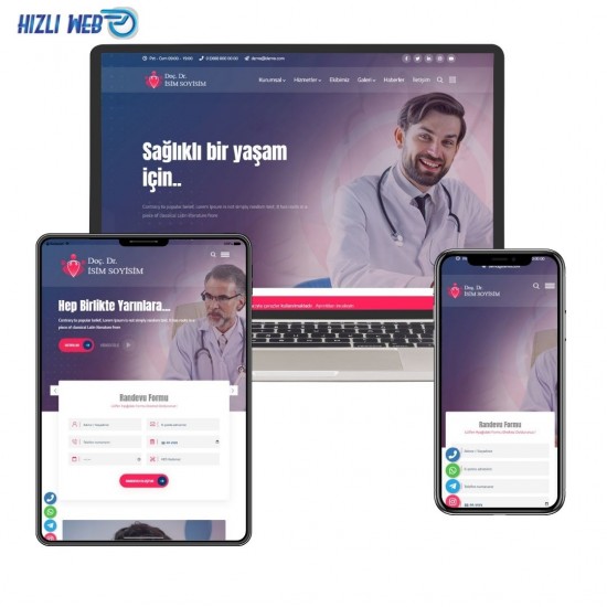Doktor Sitesi v1 | Mobil Uyumlu, SEO Dostu Yönetilebilir Web Sitesi