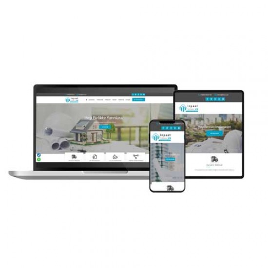 İnşaat Firma Web Sitesi V8 (Tüm Sektörlere Uygundur)